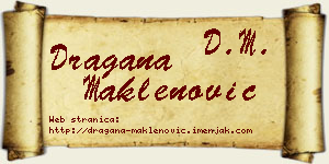 Dragana Maklenović vizit kartica